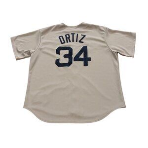 Majestic Boston Red Sox David Ortiz #34 Stitched MLB Baseball Jersey Men's 2XL